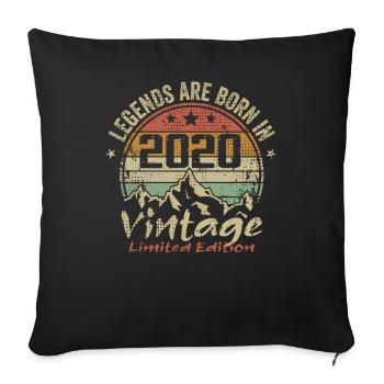 Les Légendes Sont Nées En 2020 - 2020 - Housse de coussin décorative 45 x 45 cm - noir - Devant