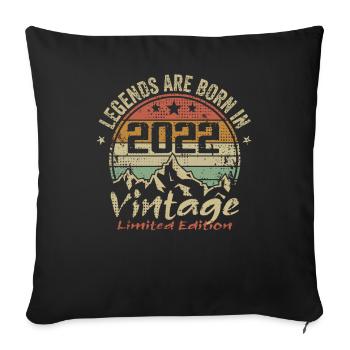 Les Légendes Sont Nées En 2022 - 2022 - Housse de coussin décorative 45 x 45 cm - noir - Devant