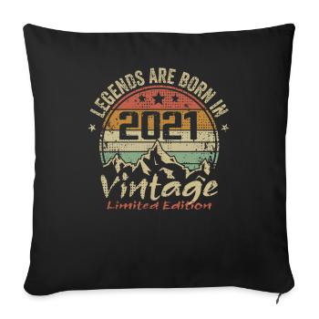 The legends were born in 2021 - 2021 - Sofa pillowcase 17,3'' x 17,3'' (45 x 45 cm) - black - Front