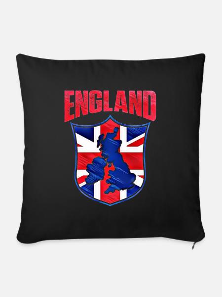 England - Sofakissenbezug 45 x 45 cm - Schwarz