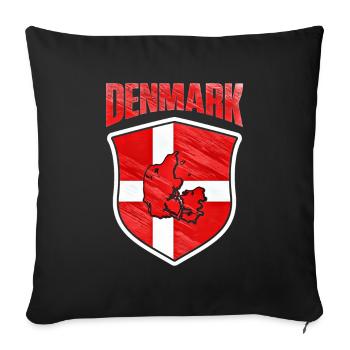 Denmark - Sofa pillowcase 17,3'' x 17,3'' (45 x 45 cm) - black - Front