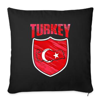 Turquie - Housse de coussin décorative 45 x 45 cm - noir - Devant