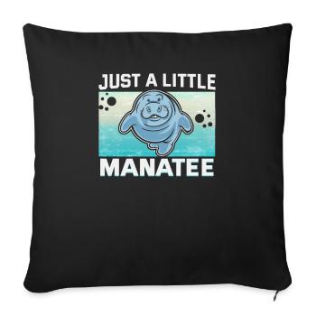 Cold Nose Warm Heart Manatee chubby manatee - Sofa pillowcase 17,3'' x 17,3'' (45 x 45 cm) - black - Front