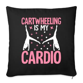 Cartwheel Gymnastics Cheerleading - Sofa pillowcase 17,3'' x 17,3'' (45 x 45 cm) - black - Front