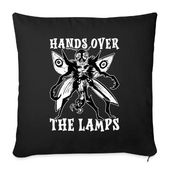 Funny Mothman Cryptid Cryptozoology - Sofa pillowcase 17,3'' x 17,3'' (45 x 45 cm) - black - Front