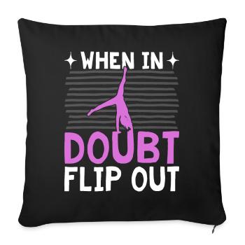 Cartwheel Gymnastics Cheerleading - Sofa pillowcase 17,3'' x 17,3'' (45 x 45 cm) - black - Front