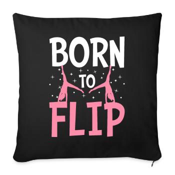 Cartwheel Gymnastics Cheerleading - Sofa pillowcase 17,3'' x 17,3'' (45 x 45 cm) - black - Front