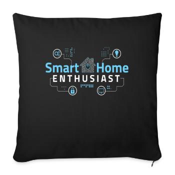 Passionné de maison intelligente - Housse de coussin décorative 45 x 45 cm - noir - Devant