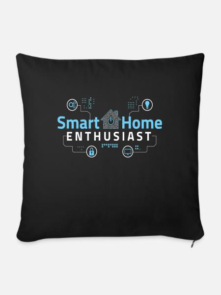 Smart Home Enthusiast - Sofakissenbezug 45 x 45 cm - Schwarz