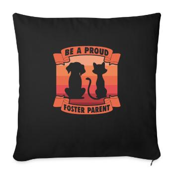 Conceptions de sauvetage de chiens pour les militants des droits des animaux - Housse de coussin décorative 45 x 45 cm - noir - Devant