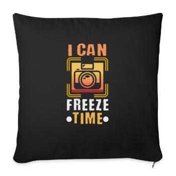 Photography I can freeze time Photographer - Sofa pillowcase 17,3'' x 17,3'' (45 x 45 cm) - black - Front