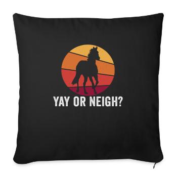 Equestrian and equestrian design for horse lovers - Sofa pillowcase 17,3'' x 17,3'' (45 x 45 cm) - black - Front