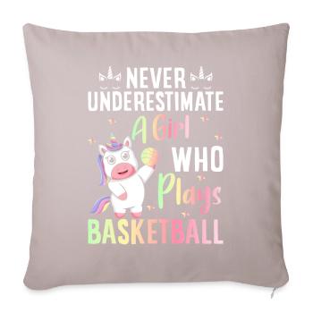 Basketball player - Sofa pillowcase 17,3'' x 17,3'' (45 x 45 cm) - light taupe - Front