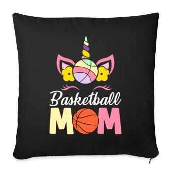Basketball player - Sofa pillowcase 17,3'' x 17,3'' (45 x 45 cm) - black - Front