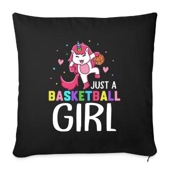 Basketball player - Sofa pillowcase 17,3'' x 17,3'' (45 x 45 cm) - black - Front