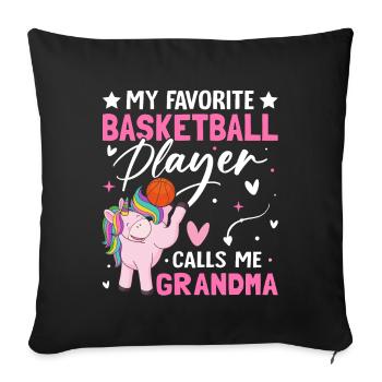 Basketball Granny - Sofa pillowcase 17,3'' x 17,3'' (45 x 45 cm) - black - Front