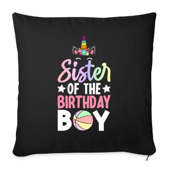 Basketball player - Sofa pillowcase 17,3'' x 17,3'' (45 x 45 cm) - black - Front