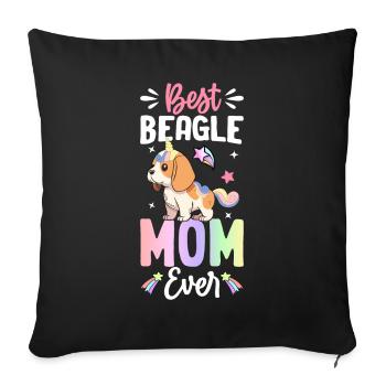 Chien - Housse de coussin décorative 45 x 45 cm - noir - Devant
