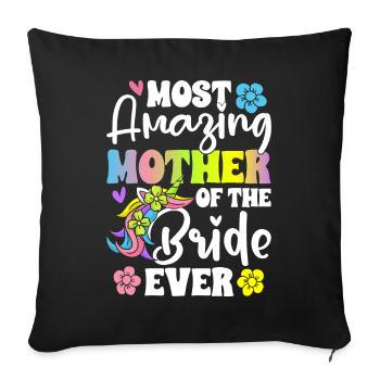 Wedding Bridal Shower - Sofa pillowcase 17,3'' x 17,3'' (45 x 45 cm) - black - Front