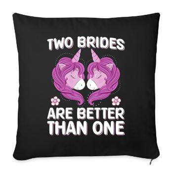 Bridal Shower Hen Party - Sofa pillowcase 17,3'' x 17,3'' (45 x 45 cm) - black - Front