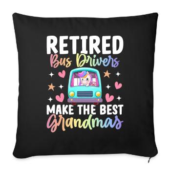 Bus Driver Grandma - Sofa pillowcase 17,3'' x 17,3'' (45 x 45 cm) - black - Front