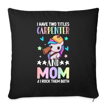 Carpentry Woodworker - Sofa pillowcase 17,3'' x 17,3'' (45 x 45 cm) - black - Front