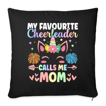Cheerleading Cheer - Housse de coussin décorative 45 x 45 cm - noir - Devant