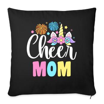 Pom-pom girl pom-pom girl - Housse de coussin décorative 45 x 45 cm - noir - Devant
