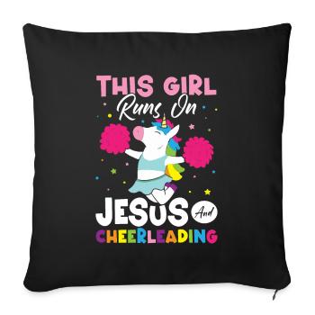 Cheerleader Cheer - Sofakissenbezug 45 x 45 cm - Schwarz - Vorne