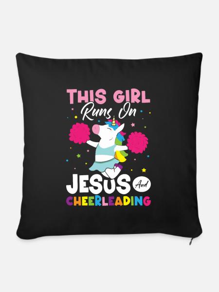 Cheerleader Cheer - Sofakissenbezug 45 x 45 cm - Schwarz