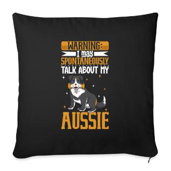 Australian Shepherd Lover - Sofa pillowcase 17,3'' x 17,3'' (45 x 45 cm) - black - Front