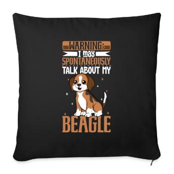 Beagle Lover - Sofa pillowcase 17,3'' x 17,3'' (45 x 45 cm) - black - Front