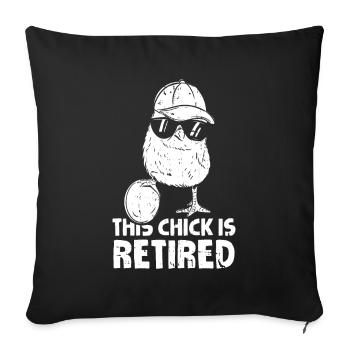 Pension de retraité Drôle Cette nana est à la retraite - Housse de coussin décorative 45 x 45 cm - noir - Devant