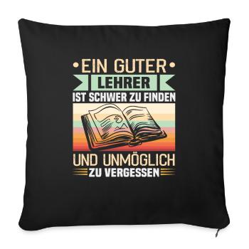 Meilleure idée de cadeau de pension pour les enseignants Étudiant - Housse de coussin décorative 45 x 45 cm - noir - Devant