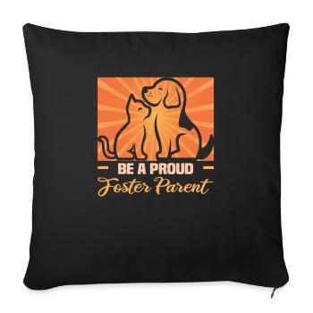 Dog Rescue Designs for Animal Rights Activists - Sofa pillowcase 17,3'' x 17,3'' (45 x 45 cm) - black - Front