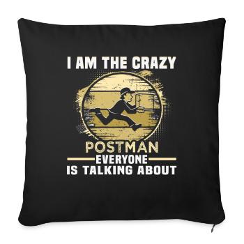 Postman Parcel Deliverer Birthday Postman - Sofa pillowcase 17,3'' x 17,3'' (45 x 45 cm) - black - Front