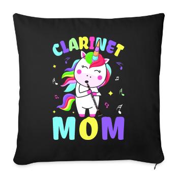 Clarinettiste Clarinettiste - Housse de coussin décorative 45 x 45 cm - noir - Devant