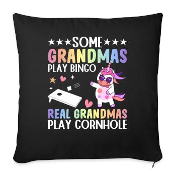Trou de maïs pour les femmes - Housse de coussin décorative 45 x 45 cm - noir - Devant