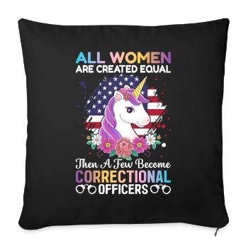 Organismes féminins d’application de la loi - Housse de coussin décorative 45 x 45 cm - noir - Devant