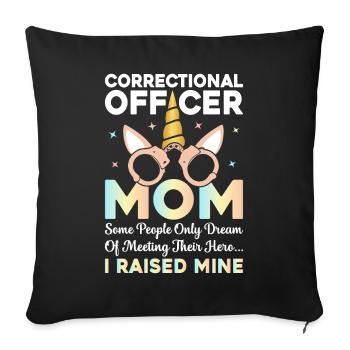 Organismes féminins d’application de la loi - Housse de coussin décorative 45 x 45 cm - noir - Devant