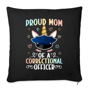 Poursuites pénales - Housse de coussin décorative 45 x 45 cm - noir - Devant