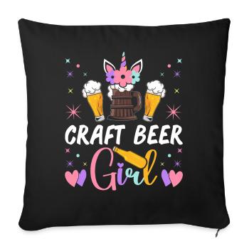Brasserie - Housse de coussin décorative 45 x 45 cm - noir - Devant