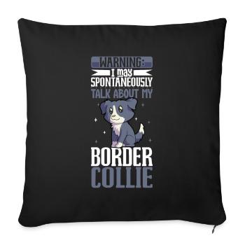 Border Collie Lover - Sofa pillowcase 17,3'' x 17,3'' (45 x 45 cm) - black - Front