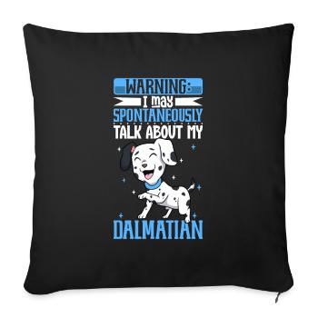 Dalmatian Lovers - Sofa pillowcase 17,3'' x 17,3'' (45 x 45 cm) - black - Front