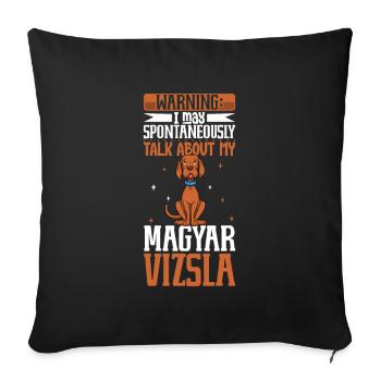 Magyar Vizsla Lovers - Sofa pillowcase 17,3'' x 17,3'' (45 x 45 cm) - black - Front