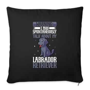 Labrador Retriever Lover - Sofa pillowcase 17,3'' x 17,3'' (45 x 45 cm) - black - Front