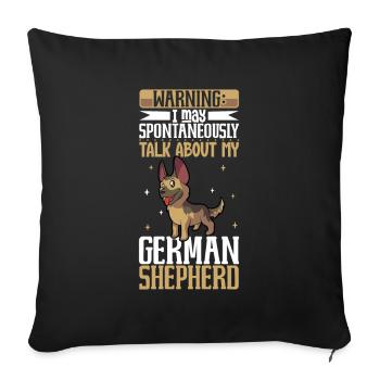 German Shepherd Lover - Sofa pillowcase 17,3'' x 17,3'' (45 x 45 cm) - black - Front