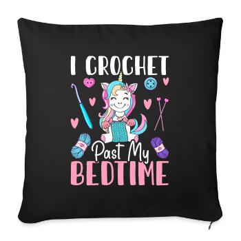Crochet Crochet Knitting - Sofa pillowcase 17,3'' x 17,3'' (45 x 45 cm) - black - Front