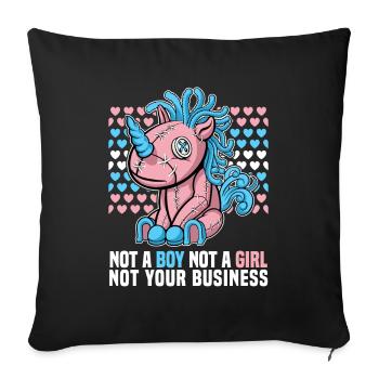 Bisexell Transgender Pride Day LGBT - Sofakissenbezug 45 x 45 cm - Schwarz - Vorne