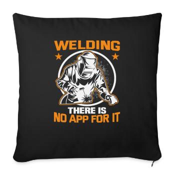 Soudeur Dire Design pour les métallurgistes - Housse de coussin décorative 45 x 45 cm - noir - Devant
